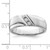 14KT White Gold 3-Stone 1/8 carat Diamond Complete Men's Band