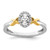 14KT Two-tone Oval Complete Diamond Promise/Engagement Ring