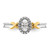 14KT Two-tone Oval Complete Diamond Promise/Engagement Ring