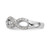 14KT White Gold Infinity Peg Set 1/4 carat Diamond Semi-mount Engagement Ring