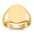 14KT 14.0x12.5mm Closed Back Signet Ring