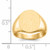 14KT 14.0x12.5mm Closed Back Signet Ring