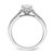 14KT White Gold 3-Row (Holds 1 carat (8.00x6.1mm) Oval Center) 1/4 carat Diamond Semi-Mount Engagement Ring