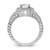 14KT White Gold Halo Plus (Holds 3/4 carat (6.5mm) Round Center) 1/3 carat Diamond Semi-Mount Engagement Ring