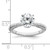 14KT White Gold Diamond Semi-Mount Hidden Halo Engagement Ring