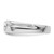 14KT White Gold Grooved Complete Diamond Mens Wedding Band