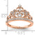 14KT Rose Gold Polished Diamond Tiara Ring