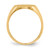 14KT 16.0x13.0mm Closed Back Signet Ring