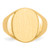 14KT 16.0x13.0mm Closed Back Signet Ring