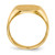 14KT 15.5x13.0mm Open Back Mens Signet Ring