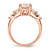 14KT Rose Gold (Holds 1.5 carat (9.2x6.9mm) Oval Center) 1/3 carat Marquise Diamond Semi-Mount Engagement Ring