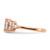 14KT Rose Gold (Holds 1.5 carat (9.2x6.9mm) Oval Center) 1/3 carat Marquise Diamond Semi-Mount Engagement Ring