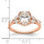14KT Rose Gold (Holds 1.5 carat (9.2x6.9mm) Oval Center) 1/3 carat Marquise Diamond Semi-Mount Engagement Ring