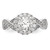 14KT White Gold Peg Set Diamond Semi-Mount Halo Engagement Ring