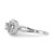 14KT White Gold Double Halo (Holds 1/3 carat (4.5mm) Round Center) 3/8 carat Diamond Semi-mount Engagement Ring