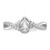 14KT White Gold Pear Ctr Diamond Complete Promise/Engagement Ring