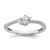 14KT White Gold Pear Ctr Diamond Complete Promise/Engagement Ring
