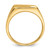 14KT 13.0x11.0mm Open Back Diagonal Mens Signet Ring