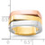 14KT Tri-Color Contemporary Flat Top Band