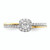 Two Promises 14KT Two-tone Diamond Round Halo Complete Engagement Ring