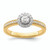 Two Promises 14KT Two-tone Diamond Round Halo Complete Engagement Ring
