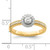 Two Promises 14KT Two-tone Diamond Round Halo Complete Engagement Ring