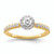 Two Promises 14KT Two-tone Diamond Round Halo Complete Engagement Ring