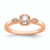 14KT Rose Gold Rope Edge Petite 1/4 carat Round Diamond Complete Promise/Engagement Ring