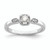 14KT White Gold Rope Edge Petite 1/4 carat Round Diamond Complete Promise/Engagement Ring