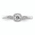 14KT White Gold Rope Edge Petite 1/4 carat Round Diamond Complete Promise/Engagement Ring