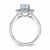 Blooming Bridal 14KT White Gold Vintage Halo 8x6mm Oval Aquamarine and 1/4 carat Diamond Complete Engagement Ring