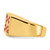 14KT Enameled Royal Flush in Hearts Mens Ring