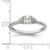 14KT White Gold Cushion Ctr Diamond Complete Promise/Engagement Ring