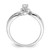 14KT White Gold Diamond Twisted with Side Stones Engagement Ring