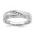 14KT White Gold 5-Stone 1/6 carat Diamond Complete Men's Band