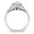 14KT White Gold Vintage Oval Halo Diamond Semi-Mount Engagement Ring