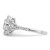 14KT White Gold Vintage Oval Halo Diamond Semi-Mount Engagement Ring