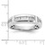 10KT White Gold Polished Grooved Diamond Ring