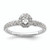 Two Promises 14KT White Gold Diamond Oval Halo Complete Engagement Ring