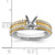 14KT Two-tone Diamond Semi-Mount Peg Set Engagement Ring
