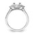 14KT White Gold 3 Stone 1ct Oval Semi-Mount Including 2-3.2mm Side Stones Engagement Diamond Ring