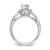 14KT White Gold Halo (Holds 1 carat (6.5mm) Round Center) 1/3 carat Diamond Semi-mount Engagement Ring
