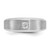 14KT White Gold IBGoodman Men's Polished and Satin 1/6 carat Diamond Complete Ring