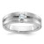 14KT White Gold IBGoodman Men's Polished and Satin 1/6 carat Diamond Complete Ring