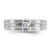 14KT White Gold IBGoodman Men's Polished and Satin 1/6 carat Diamond Complete Ring