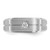 14KT White Gold IBGoodman Men's Polished and Satin 1/6 carat Diamond Complete Ring