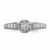 14KT White Gold Halo Cluster 1/2 carat Diamond Complete Engagement Ring