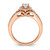 14KT Rose Gold Halo Plus (Holds 1/3 carat (4.5mm) Round Center) 3/8 carat Diamond Semi-mount Engagement Ring