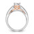 14KT Two-Tone Peg Set 1/4 carat Diamond with Pink Sapphire Semi-mount Engagement Ring