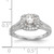 14KT White Gold Halo Plus Peg Set 1/2 carat Diamond Semi-Mount Engagement Ring